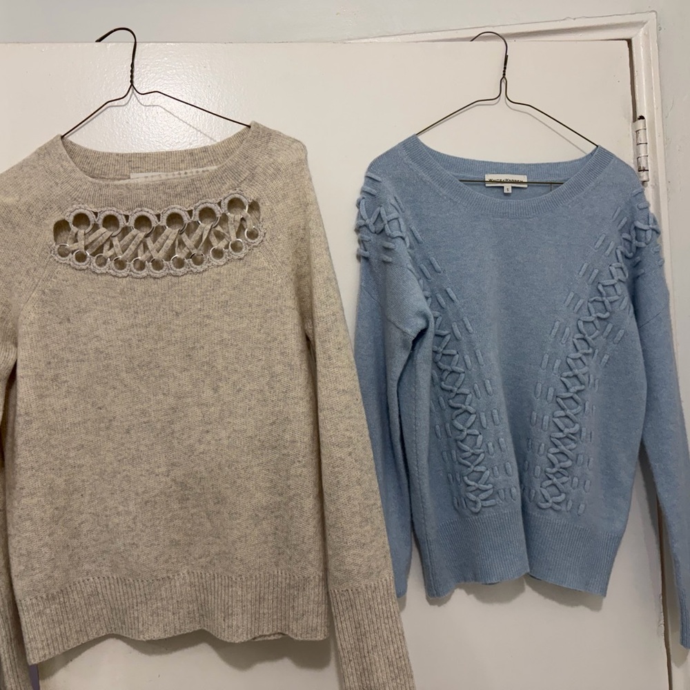 Two White + Warren Cashmere Sweaters (2 pieces) - Picture 2 of 12